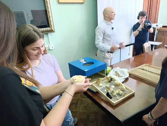 Potez Nikole Draganića oduševio đake u Futogu/ Foto: Privatna arhiva