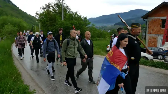 Hodočasnici pešače od Rudog do Ostroga, foto: RINA