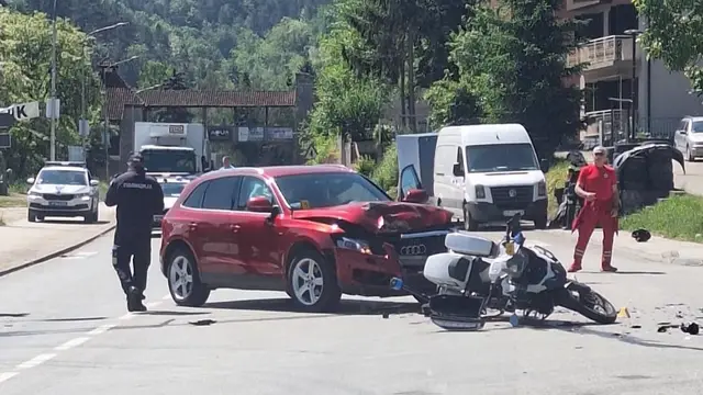 Žesto sudar audija i motora u Prijepolju/ Foto: RINA