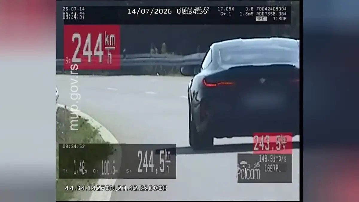 Vozač BMW-a kod Malog Požarevca vozio 244 kilometra na čas